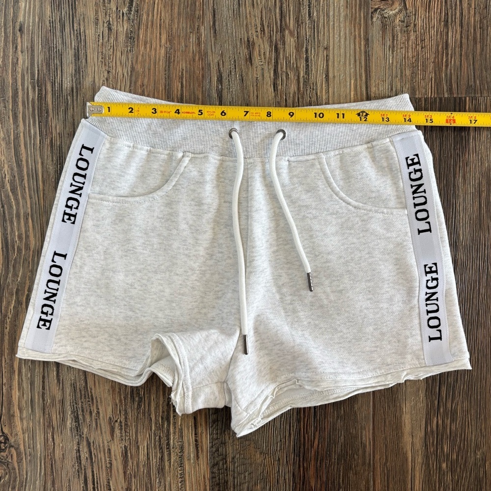 Lounge Apparel 2-pc Tee Shirt & Shorts Set Womens M Loungewear PJs Grey Marl - Picture 12 of 14